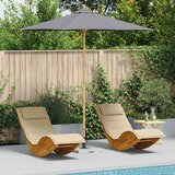  Vrtni suncobran Tamno siva Ø 270 x 260 cm bambus | shoptok.hr