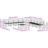  Set vanjskih sofa 9 pcs Prirodna Čvrsto drvo akacije | Eponuda.com