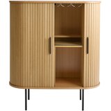 Unique Furniture Vitrina za vino u dekoru hrasta s kliznim vratima u prirodnoj boji 100x118x40 cm Nola – | shoptok.hr