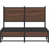 Metalni okvir kreveta bez madraca smeđi hrast 120x200 cm | shoptok.hr