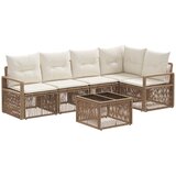 vidaXL Vrtna sedežna garnitura 6 pcs Bež poli ratan, (5000270453) | Shoptok.si