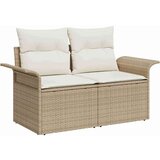 vidaXL 8 Dijelni Vrtni Sofa Set s Jastučićima Bež Poli Ratan, 2-Sjedala Vrtna Sofa s Prostorom za Pohranu i Jastučićima Bež Poli Ratan | shoptok.hr