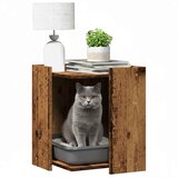  Kutija za mačji pijesak boja drva 42x42x51 cm konstruirano drvo | Eponuda.com