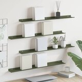  Lebdeća polica 4 pcs Maslinasto zelena 80 x 9 x 2,5 cm Čelik | shoptok.hr