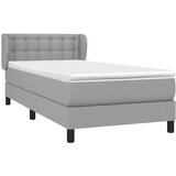  Krevet s oprugama i madracem svjetlosivi 100x200 cm od tkanine | shoptok.hr