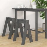  Stolci 2 kom sivi 40x40x60 cm od masivne borovine | Eponuda.com