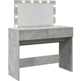 vidaXL Toaletna mizica z LED lučkami betonsko siva 100x40x120 cm | Shoptok.si