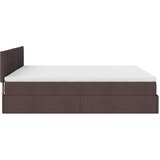 vidaXL Otomanski krevet s madracem tamnosmeđi 200x200 cm tkanine | shoptok.hr