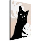  Slika - Cat in Monsteras (1 Part) Vertical 40x60 Na talijanskom platnu | shoptok.hr