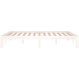  Okvir za krevet od masivne borovine bijeli 140 x 190 cm | shoptok.hr