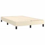 Krevet box spring s madracem LED krem 120x200cm od umjetne kože | Eponuda.com