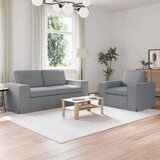 SOFA 2 pcs Svijetlo siva Metal | shoptok.hr