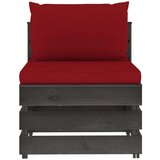  Modularna srednja sofa s jastucima od sivo impregniranog drva | shoptok.hr