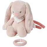 Nattou alice & pomme plišana glazbena igračka rabbit pomme powder pink 25 cm