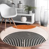 Mila Home Narančasti/krem periv/pogodan za robotski usisavač okrugli tepih ø 120 cm Comfort – | shoptok.hr