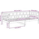  Dnevni ležaj bijeli od masivne borovine 90 x 200 cm | shoptok.hr