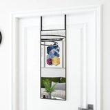 vidaXL Ogledalo za vrata crno 30x80 cm od stakla i aluminija cijene