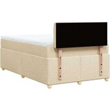 vidaXL Box spring postelja z vzmetnico krem 120x190 cm blago, (21310636) | Shoptok.si