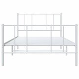 Metalni okvir kreveta uzglavlje i podnožje bijeli 107x203 cm | shoptok.hr