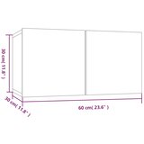  Zidni TV ormarići 4 kom boja sivog hrasta 60x30x30 cm drveni | shoptok.hr