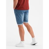 Ombre Men's denim shorts with rolled up leg - blue | shoptok.hr