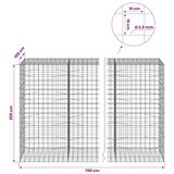  Gabion s žicom debljine 3 5 mm i mrežom 10x10 cm 700x100x200 cm - 100 cm 200 cm 700 cm | shoptok.hr