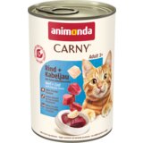  Ekonomično pakiranje animonda Carny adult 24 x 400 g - Govedina, bakalar i peršinov korijen | shoptok.hr