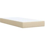 vidaXL Krevet s oprugama i madracem krem 100 x 200 cm od tkanine | shoptok.hr