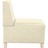 SOFA Stolice 2 pcs Krema 55 x 74 x 82 cm Lažna koža | shoptok.hr