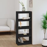 vidaXL Ormarić za knjige / sobna pregrada crni 60x30x135,5 cm borovina Cijene