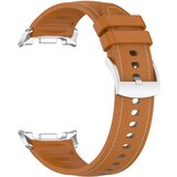 INF Združljiv s Samsung Galaxy Watch8 Silikonski usnjen pašček - Eleganten nadomestni pas Brown, (5000079870) | Shoptok.si