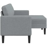  Dvosjed s ležaljkom L-oblika svijetlo siva 125 cm tkanina | shoptok.hr