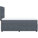 Box spring krevet s madracem tamnosivi 80 x 200 cm baršunasti | shoptok.hr