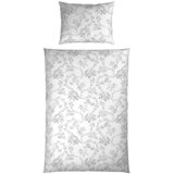 Esposa OBOJESTRANSKA POSTELJNINA 140/200 cm saten srebrne barve, bela | Shoptok.si