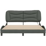  Okvir kreveta s LED svjetlima tamnosivi 160 x 200 cm od tkanine | shoptok.hr