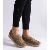 Gemre Green women's eco-suede loafers Sandoval | Shoptok.si