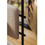 noo.ma Črna/bež jeklena oblazinjena zakonska postelja z ogrodjem za baldahin z letvenim dnom 180x200 cm Eton – | Shoptok.si