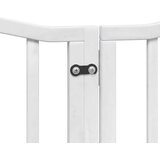 vidaXL Ograda za pse z vrati zložljiva 6 panelov bela 300cm topolovina | Shoptok.si