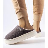 Big Star Gray insulated winter slippers Cene