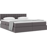  Krevet s od storage s madracem Siva 200 x 200 cm Lažna koža | shoptok.hr