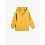 Koton Basic Hooded Sweatshirt Zippered Long Sleeve Cotton cene