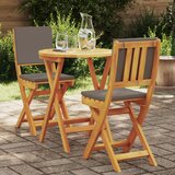 vidaXL set od 3 dela sklopivih bistro stolica s jastučićima od čvrstog bagremovog drveta | shoptok.hr