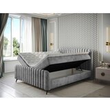MID.YOU POSTELJA Z VZMETNICO 140 cm x 200 cm , les, tekstil, leseni material siva | Shoptok.si