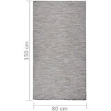Vanjski tepih ravnog tkanja 80 x 150 cm smeđe-plava | shoptok.hr