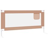  Sigurnosna ograda za dječji krevet smeđe-siva 180x25 cm tkanina | shoptok.hr