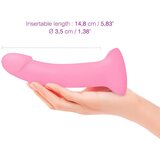 ove to Love Dildolls Glitzy - lepljivi silikonski dildo (roza) | Shoptok.si