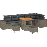  Vrtna sedežna garnitura z blazino 9 pcs Siva poli ratan, (5000143353) | Shoptok.si