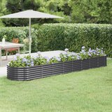 vidaXL visoka greda iz prašno premazanega jekla 368x80x36 cm antracit Cene
