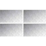  Stepenica Pravokutni 4 pcs Srebrno 70 x 40 cm Aluminij | shoptok.hr