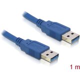 Delock USB kabel USB 3.2 gen. 1 (USB 3.0) USB-A vtič\, USB-A vtič 1.00 m modra pozlačeni konektorji 82534, (20416461) | Shoptok.si